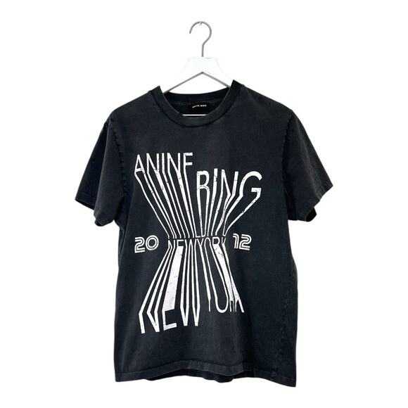 Anine Bing New York Graphic T-Shirt Black Size Small - Picture 1 of 7